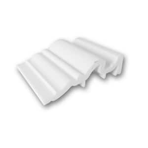 1-1/4 in. D x 4-5/8 in. W x 4 in. L. Primed White Plain Polystyrene Panel Moulding Sample