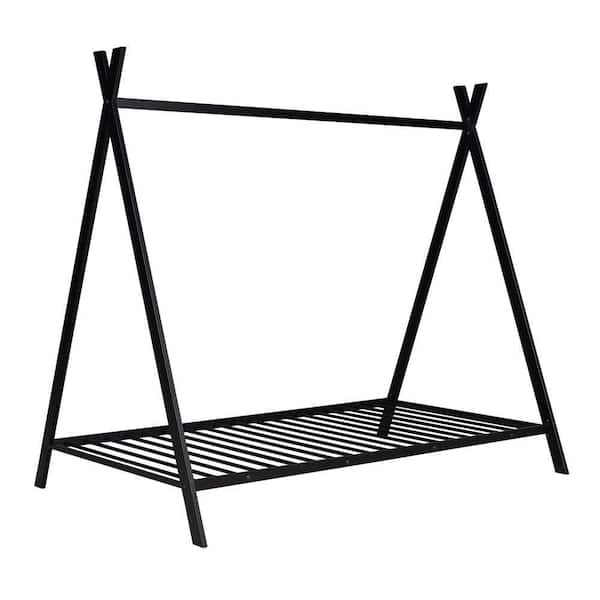 wetiny Black Twin Metal Bed Frame