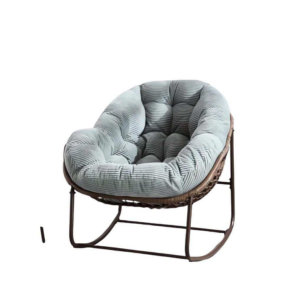 Wicker Outdoor Rocking Chair with Light Green Cushions ​ price history on PriceWatchPro