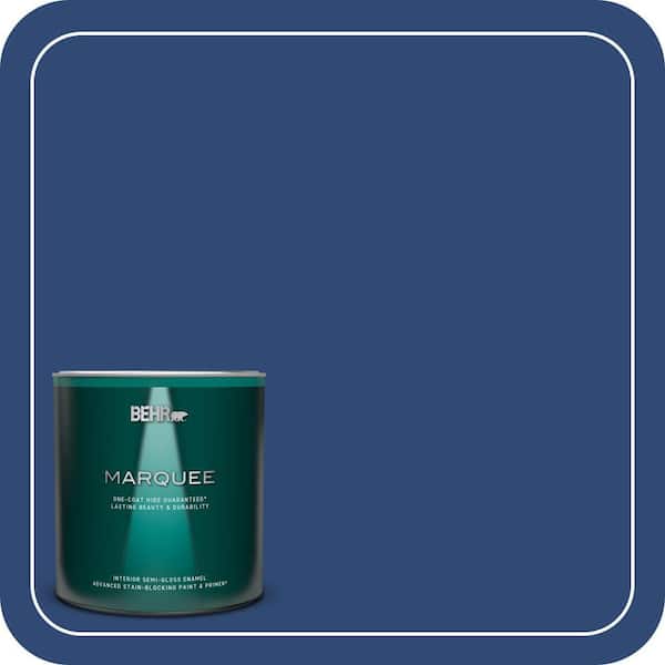 BEHR MARQUEE 1 qt. #S-H-590 Sailboat Semi-Gloss Enamel Interior Paint & Primer