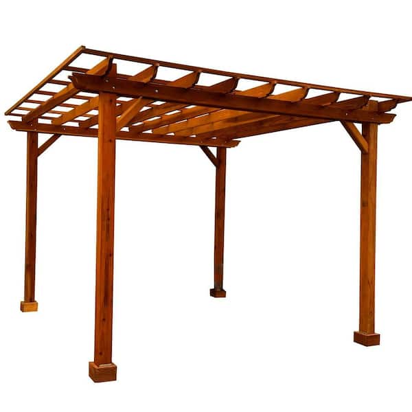 18 ft. x 18 ft. Pacific Douglas Fir Wood Traditional Pergola