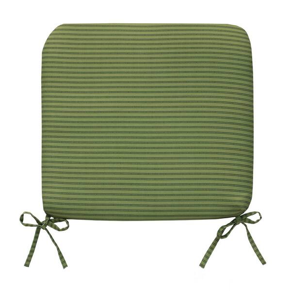 OUTDOOR DECOR BY COMMONWEALTH 18 in. x 19 in. Tropical Outdoor Cushion Arm Chair Cushion in Green Includes 1-Arm Chair Cushion