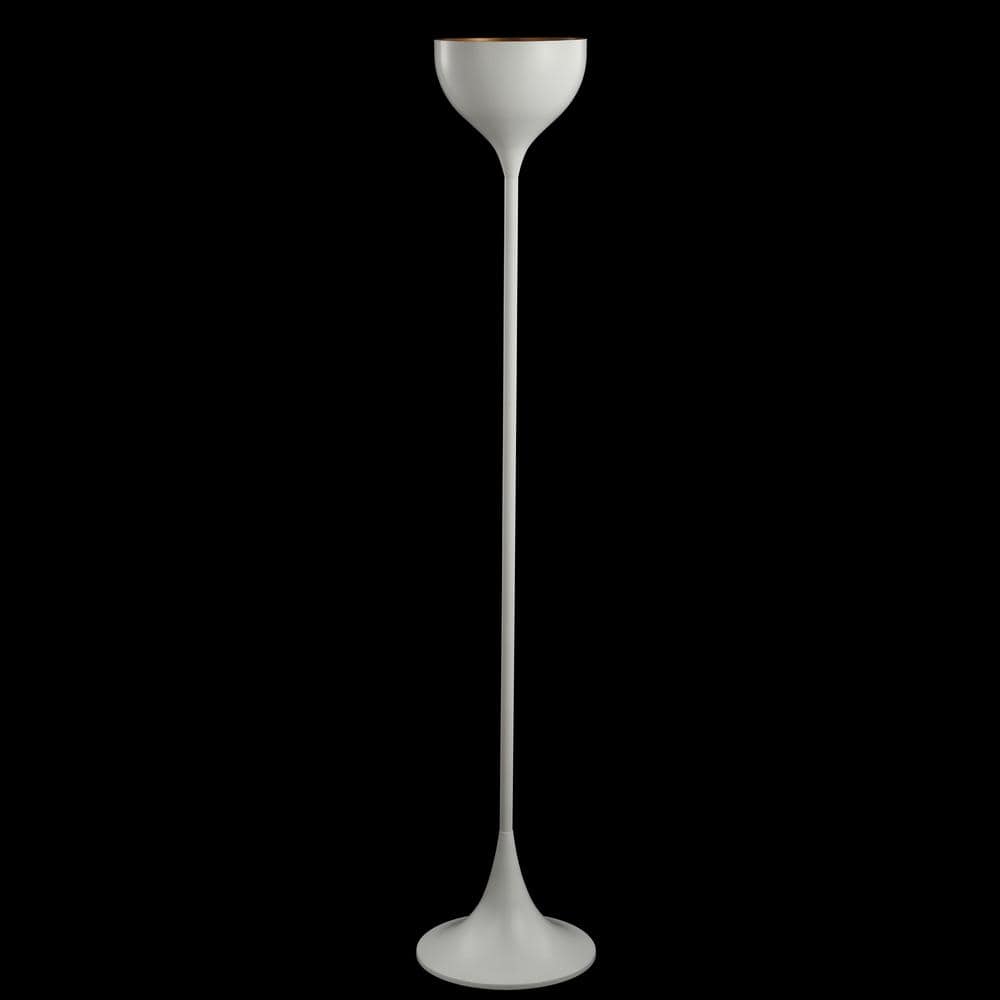 Joyce 69.5" White Metal LED Arc Floor Lamp
