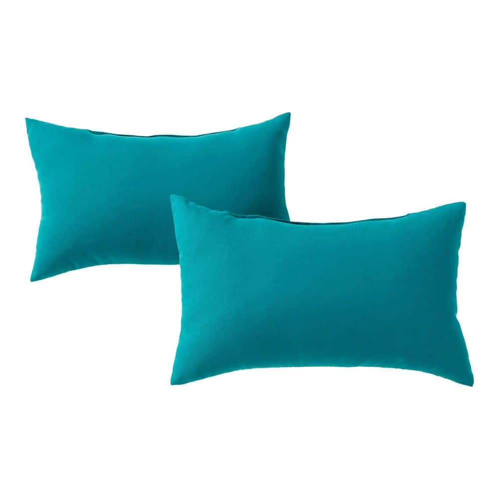 Peacock Lumbar Outdoor Throw Pillow (2-Pack) price history on PriceWatchPro