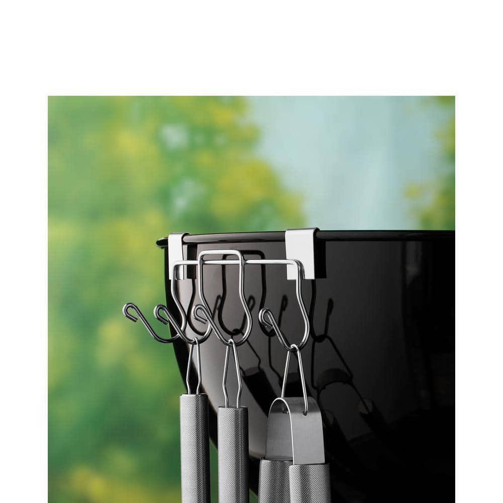 Stainless Steel Grill Tool Holder with Four Hooks