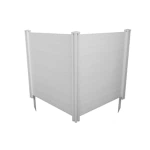 4 ft. x 4 ft. Premium White Vinyl Privacy Fence Panel Screen Enclosure