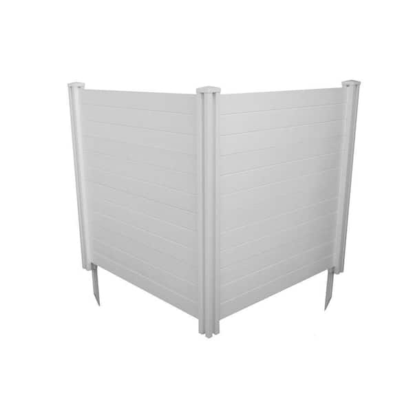 Enclo Privacy Screens 4 ft. x 4 ft. Premium White Vinyl Privacy Fence Panel Screen Enclosure