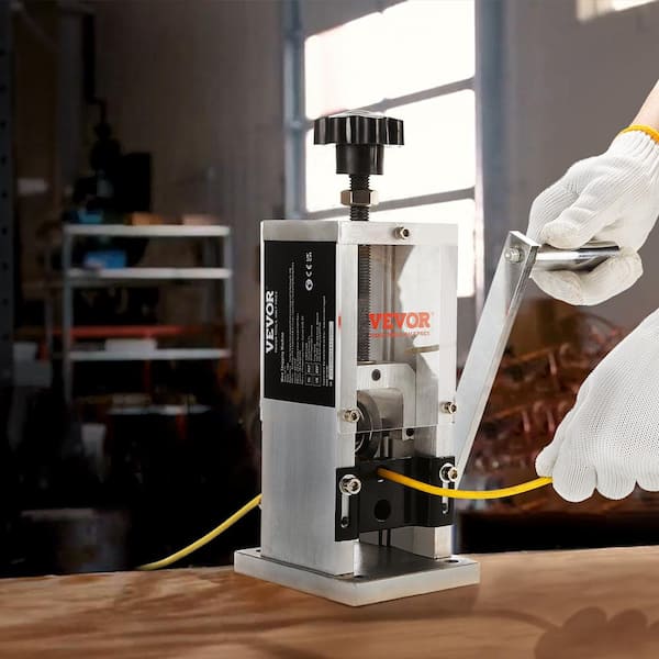 Manual Wire Stripping Machine 0.06in. to 0.98in. Portable Copper Peeler with Hand Crank Drill for Scrap Copper Recycling