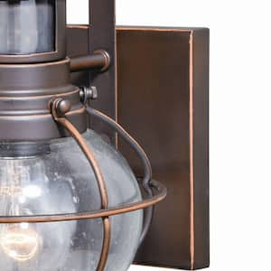 Chatham Bronze Motion Sensor Dusk to Dawn Coastal Outdoor Wall Light