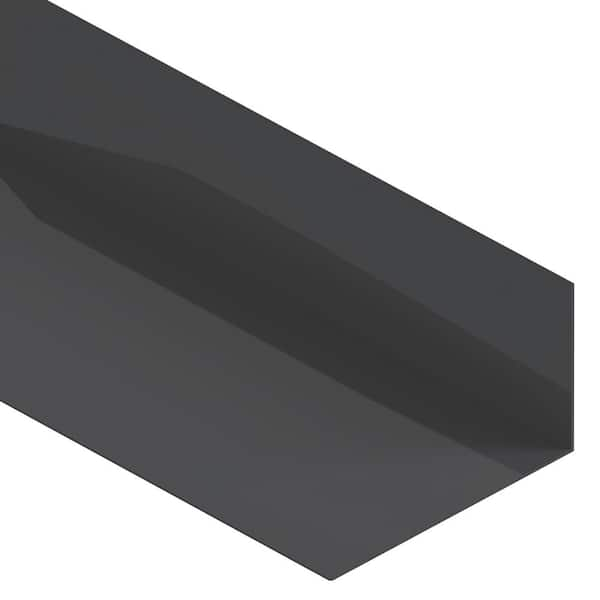 Gibraltar Building Products 3 in. x 5 in. x 10 ft. Galvanized Steel Roof-To-Wall Flashing in Black