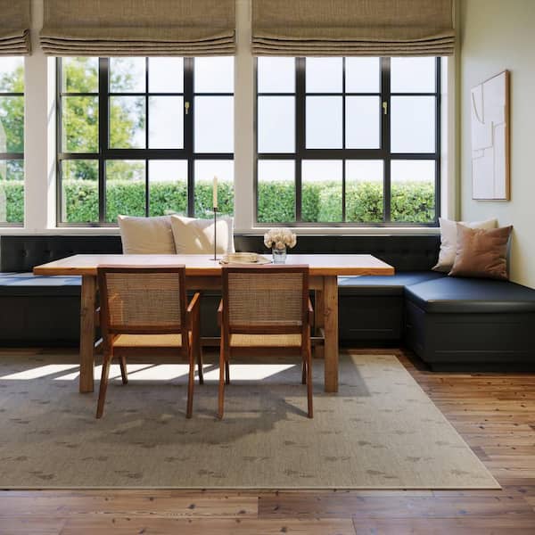 Nate Berkus x Rugs Flora Soft Floral Washable Burugndy 9 ft. x 12 ft. Indoor Area Rug