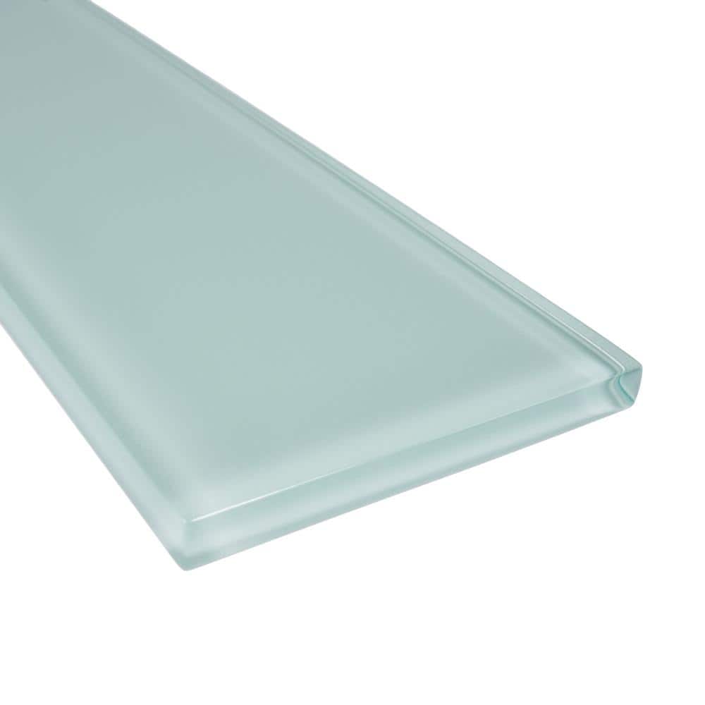 Cadet Blue Glossy Glass Subway Wall Tile 3" x 12"