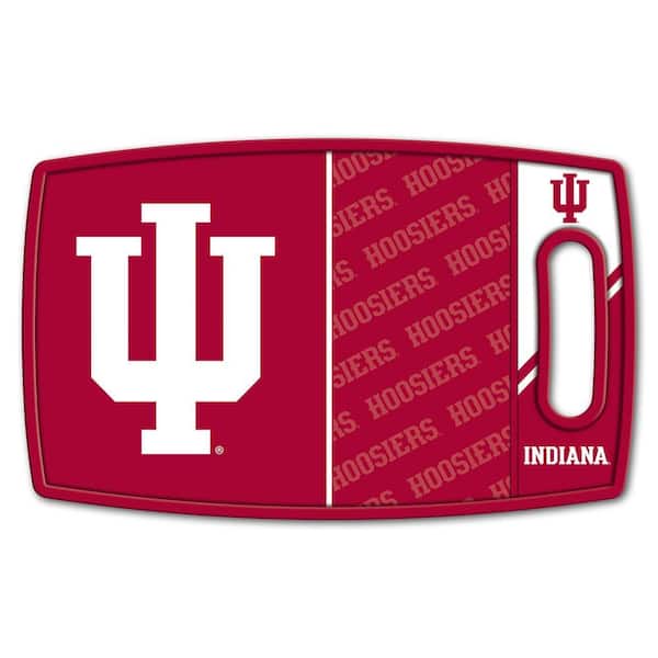 NCAA Indiana Hoosiers Logo Series Cutting Board 9in x 0.5in- Rectangle- Manufactured Wood and polypropylene