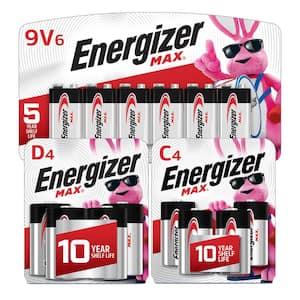 MAX Emergency Bundle with C (4-Pack), D (4-Pack) and 9-Volt (6-Pack) Batteries