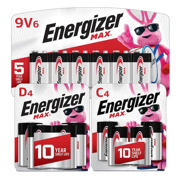 Energizer MAX Emergency Bundle with C (4-Pack), D (4-Pack) and 9-Volt (6-Pack) Batteries