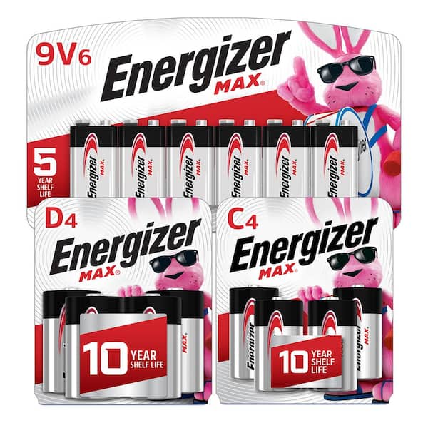 MAX Emergency Bundle with C (4-Pack), D (4-Pack) and 9-Volt (6-Pack) Batteries