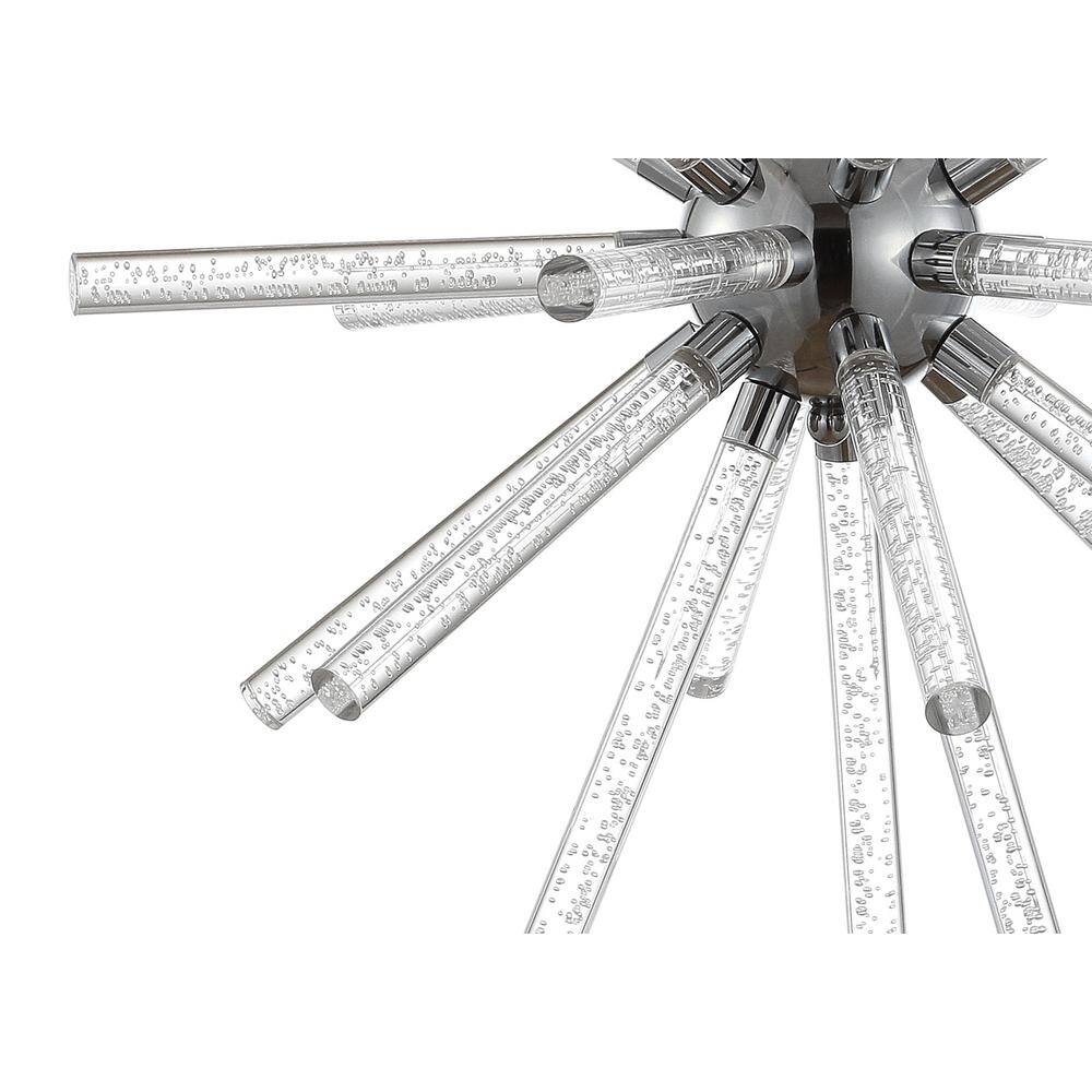 Soyuz 19.5" Chrome Starburst Adjustable LED Pendant Light