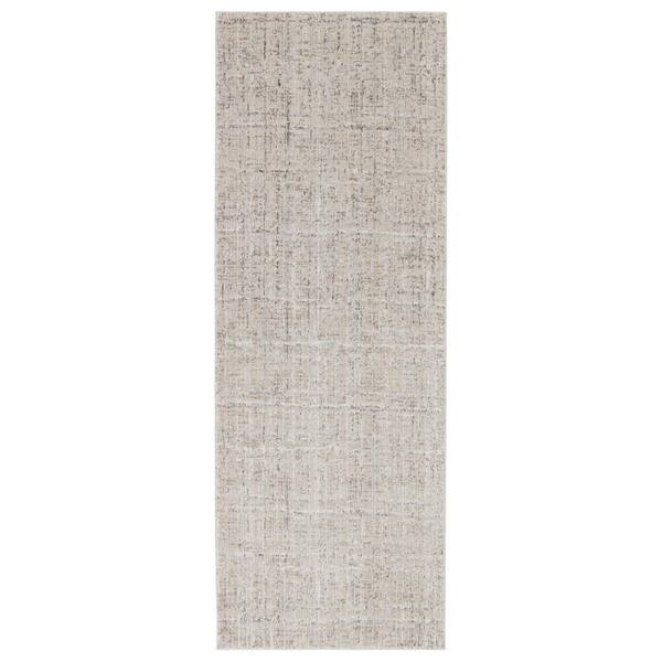 Jaipur Living Sovis Light Gray/Ivory 3 ft. x 8 ft. Abstract Runner Area ...