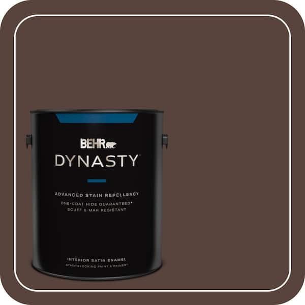 BEHR DYNASTY 1 gal. #BXC-78 Cordovan Leather Satin Enamel Interior Stain-Blocking Paint & Primer