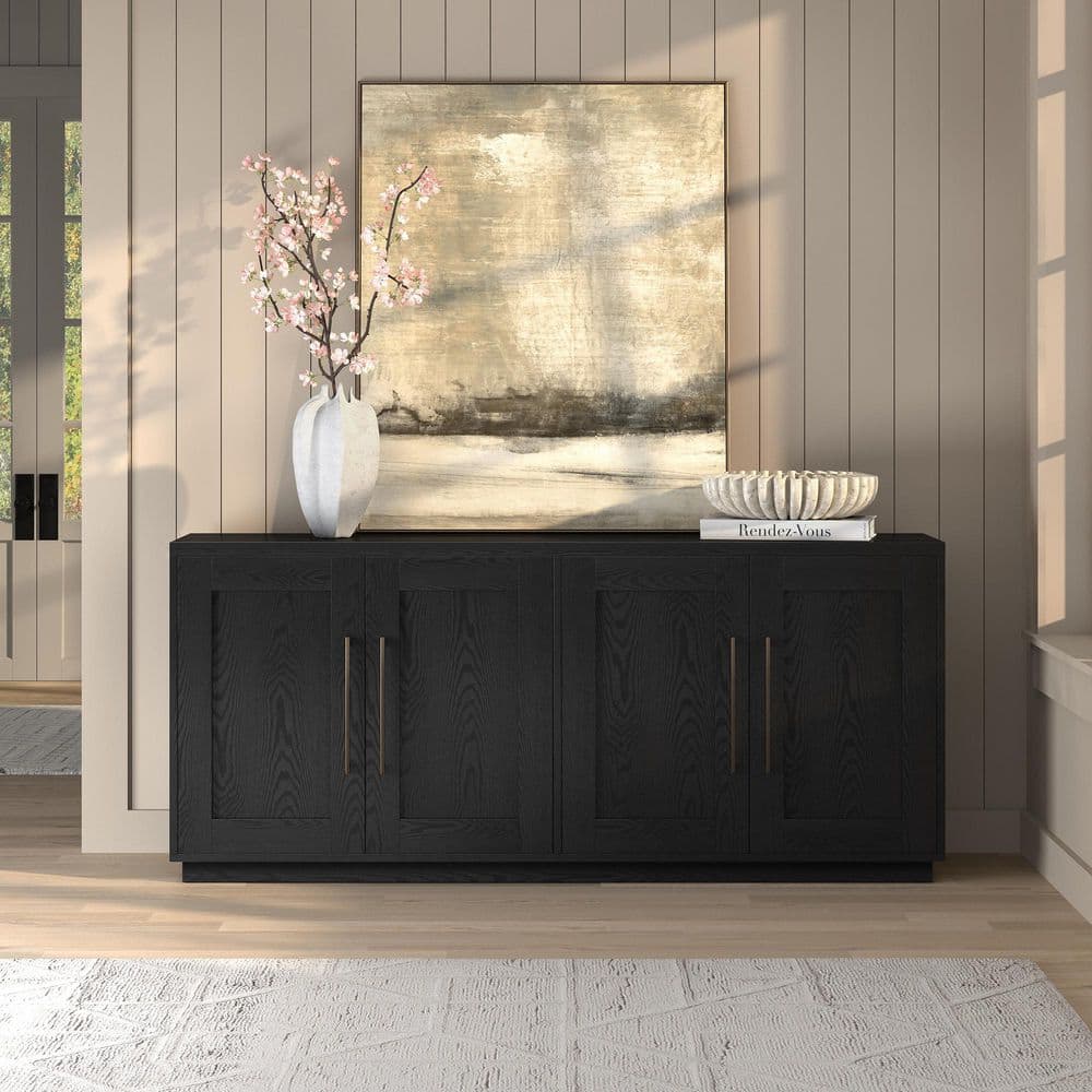 Meyer&Cross Tillman Black Grain MDF 68 in. Buffet Table BF2419