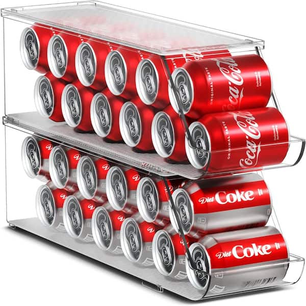 cancan　tower Box plus 12個セット Sorbus 2-Pack Clear Plastic Stackable Dispenser Holds 12 Cans Can