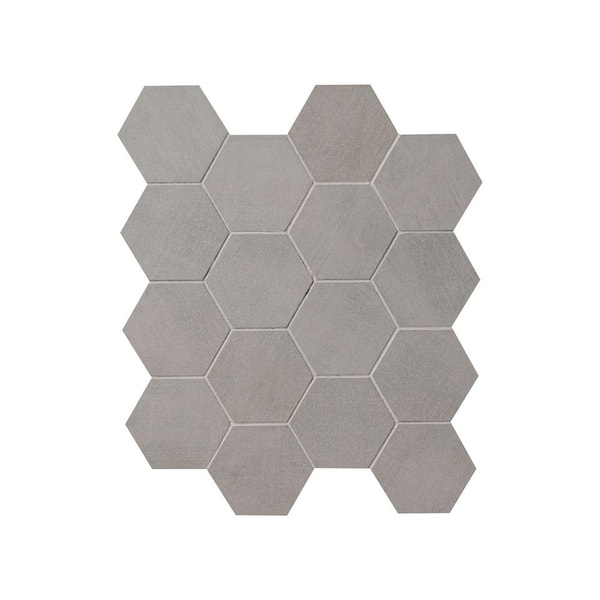 MSI Cementino Hexagon 11 in. x 13 in. Matte Porcelain Mesh-Mounted Mosaic Floor and Wall Tile (0.86 sq. ft./Each)