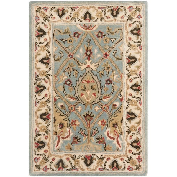 SAFAVIEH Persian Legend Gray/Ivory Doormat 2 ft. x 3 ft. Border Area Rug