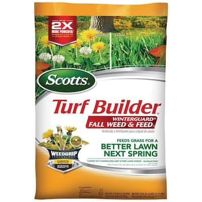 Turf Builder 11.43 lbs. 4,000 sq. ft. WinterGuard Fall Weed & Feed, Weed Killer Plus Fall Fertilizer