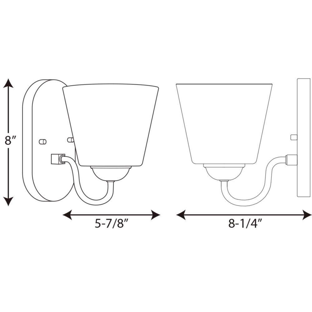 Brushed Nickel 1-Light Bath & Vanity Fixture with Etched Glass