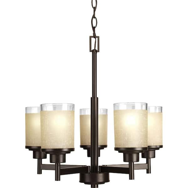 Progress Lighting Alexa 3-Light Antique Bronze Modern/Contemporary Chandelier