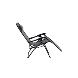 Gray Plastic Outdoor Zero Gravity Chair (Set of 2)