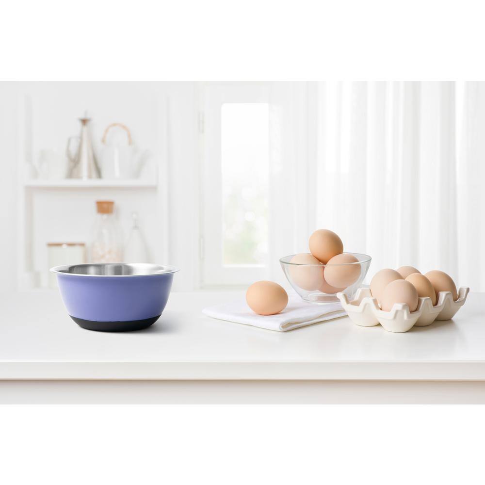 Purple Stainless Steel 6.25 Quart Mixing Bowl with Non-Skid Base