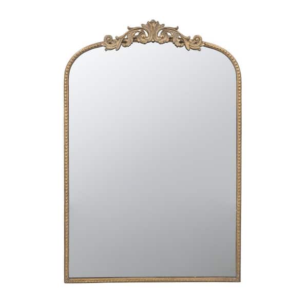 Unbranded 24 in. W x 36 in. H Novelty MDF Framed Wall Bathroom Vanity Mirror in Gold
