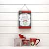 PARISLOFT 10.375 in. Wood and Metal Christmas Meet Me Under the Mistletoe  Wall Hanging Decor SG2219 - The Home Depot