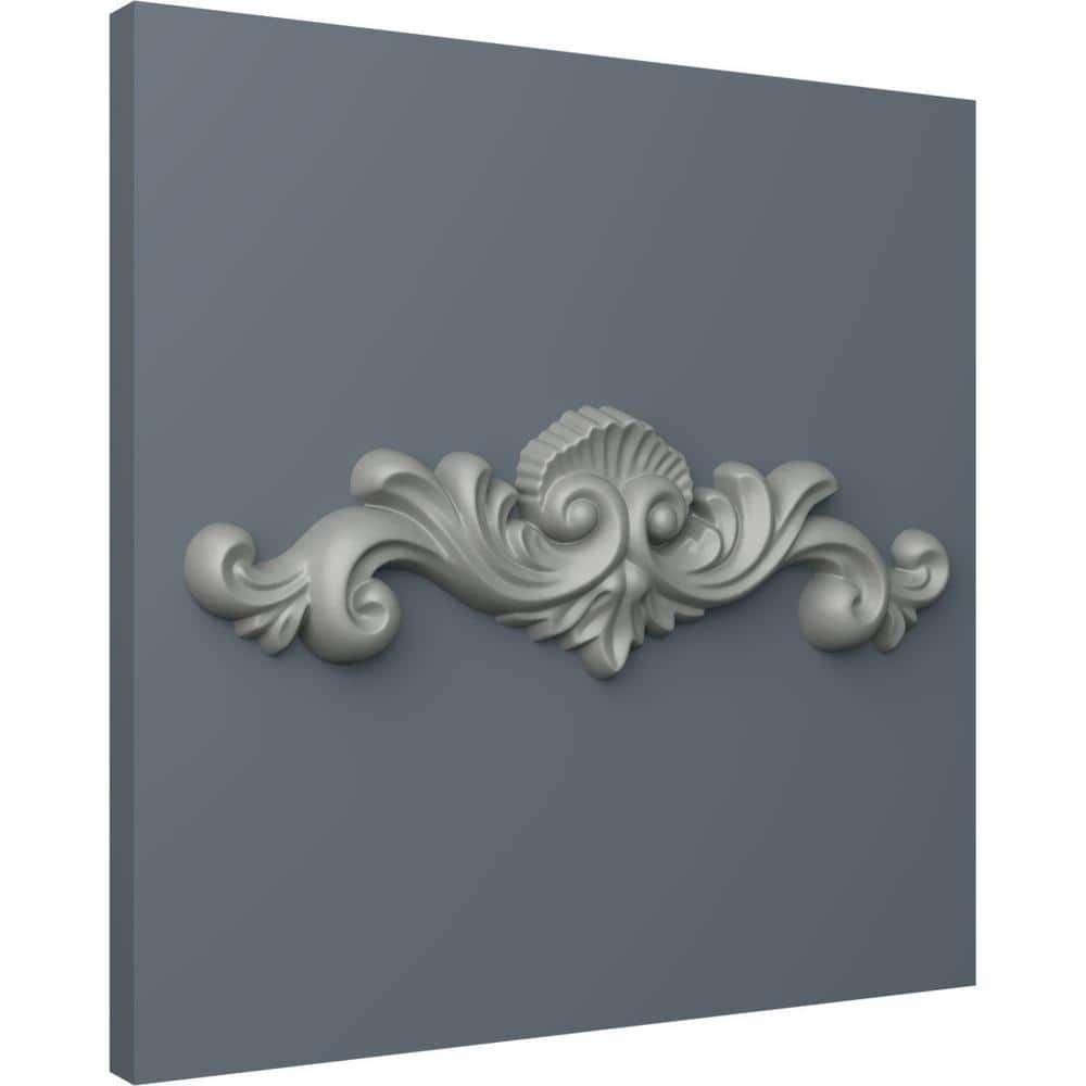 Primed Gray Polyurethane Shell Onlay Moulding 14 3/8"W x 4 1/2"H