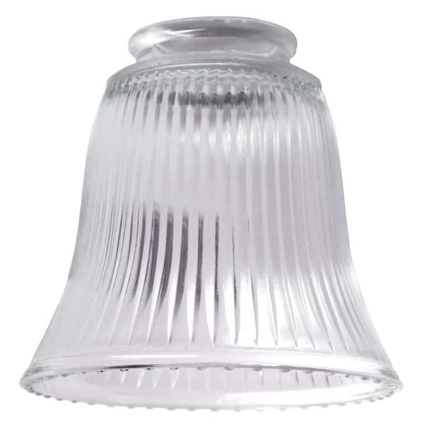 Westinghouse 4-1/2 in. Clear Ribbed Bell with 2-1/4 in. Fitter and 4-3/4 in. Width