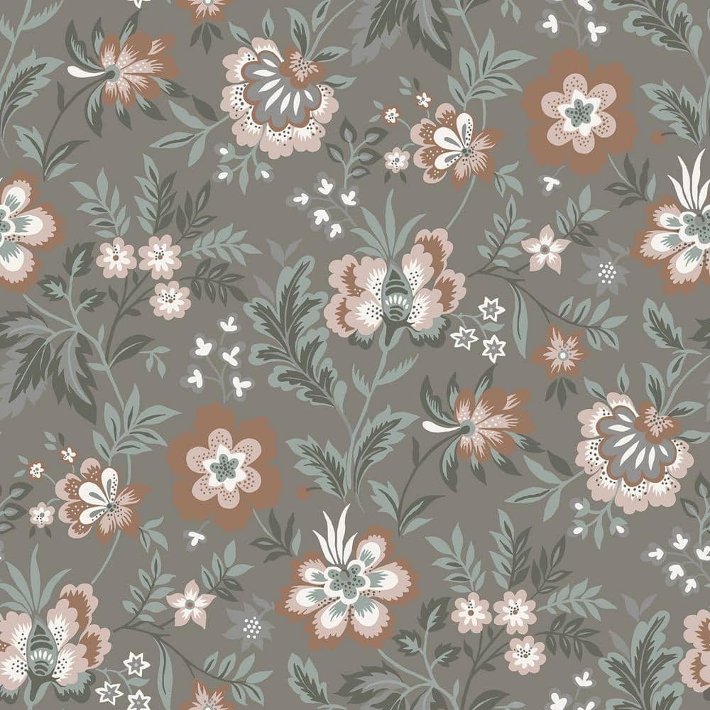 A-Street Prints Athena Grey Floral Paper Strippable Roll (Covers 56.4 sq.  ft.) 2948-28002 - The Home Depot