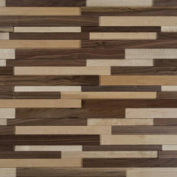 Nuvelle Take Home Sample - Deco Strips Natural Engineered Hardwood Wall Strips - 5 in. x 7 in.