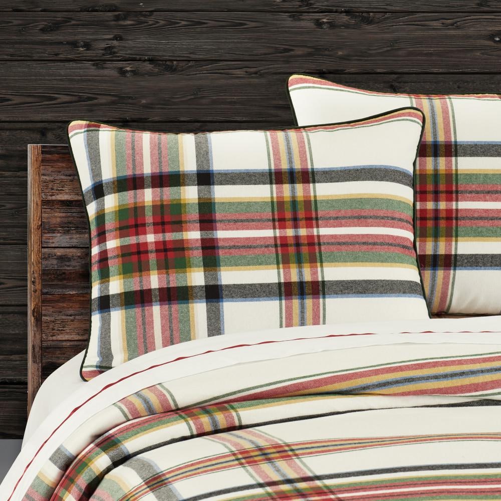 Christopher Plaid Cotton King/California King Duvet Cover Set