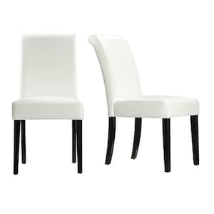 White Faux Leather Upholstered Dining Chair (Set of 2)