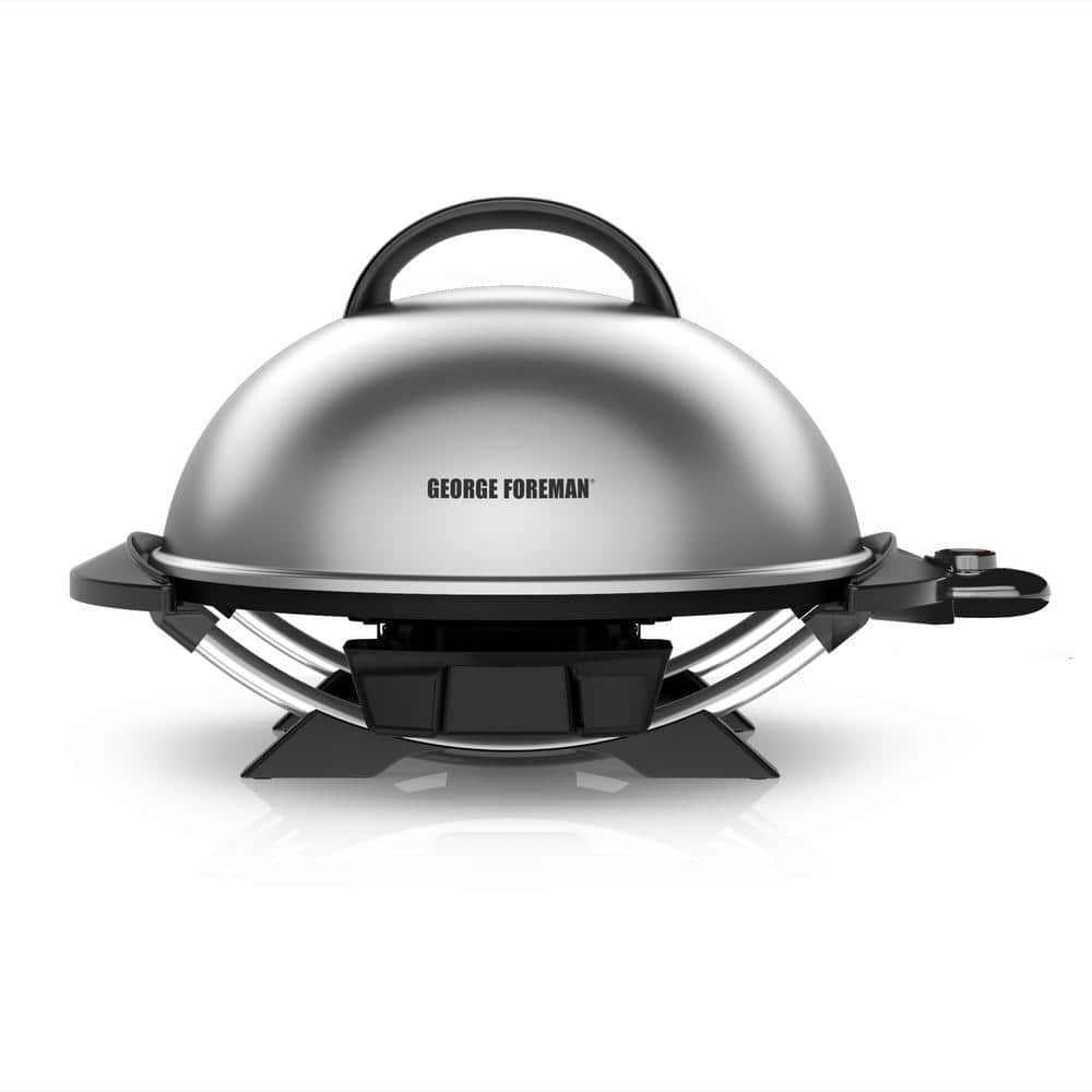 strand klipning region George Foreman Indoor/Outdoor Electric Grill in Platinum GFO240S - The Home  Depot