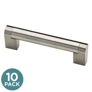 Stratford 3-3/4 in. (96 mm) Modern Cabinet Drawer Bar Pulls in Stainless Steel (10-Pack)