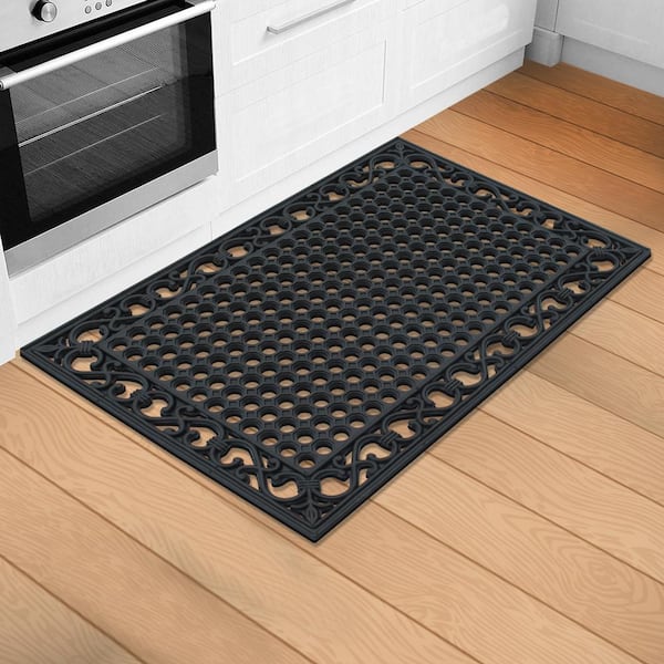 A1HC First Impression Zander 24 in. x 36 in. Rubber Door Mat RG1001 - The  Home Depot