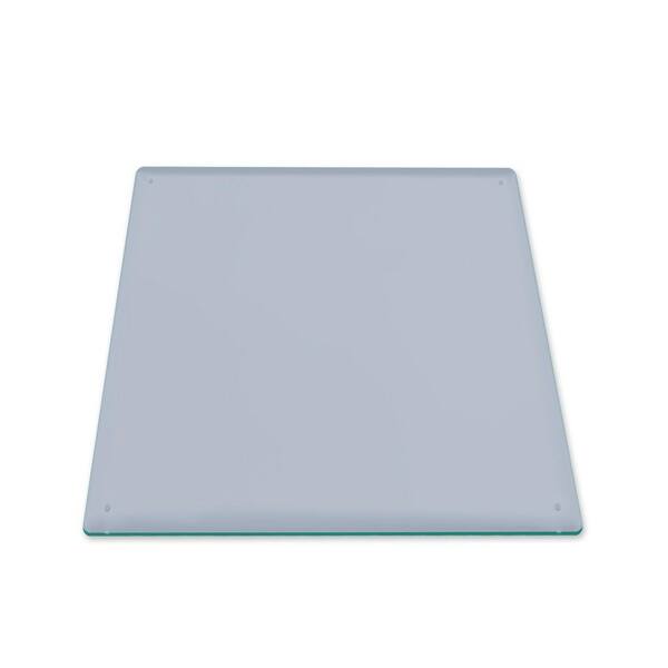 NEUTYPE 36 in. x 36 in. Gray Square Tempered Glass Table Top TTGE10009