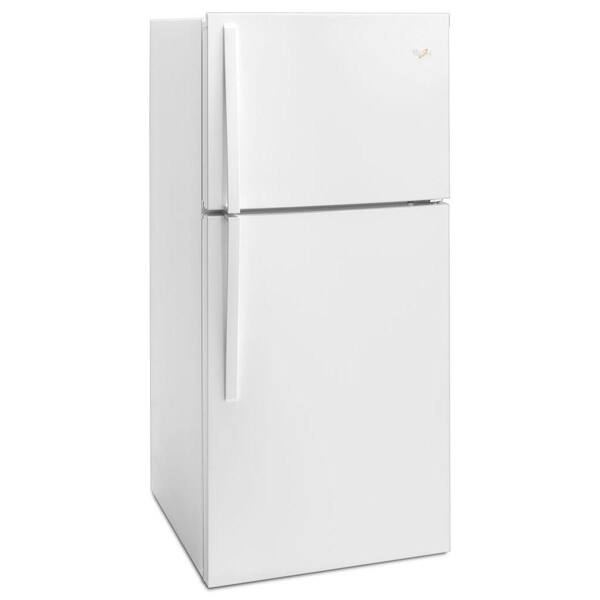 Whirlpool 19 2 Cu Ft Top Freezer Refrigerator In White Wrt549szdw The Home Depot