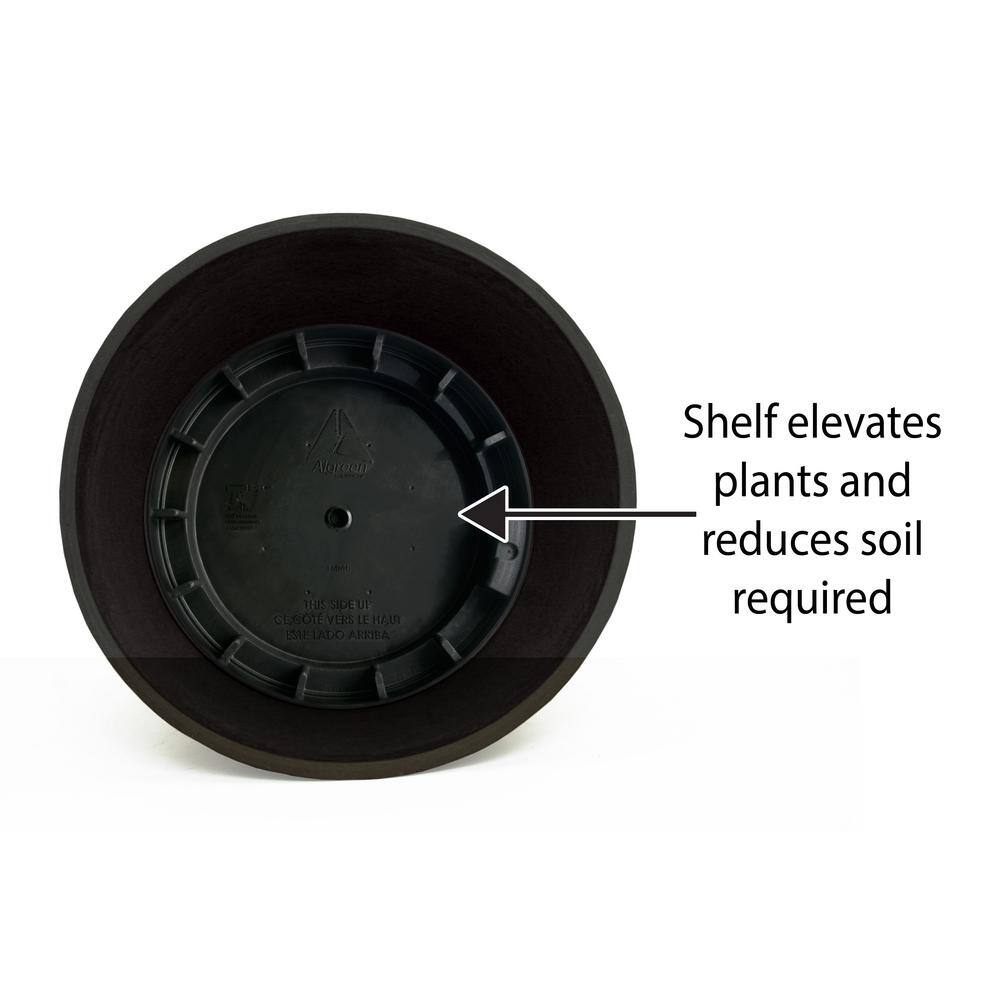 Valencia 16" Spun Taupe Composite Resin Round Planter Pot