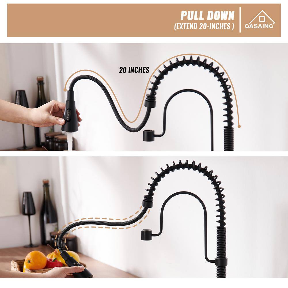 32'' Stainless Steel Undermount Kitchen Sink with Matte Black Faucet