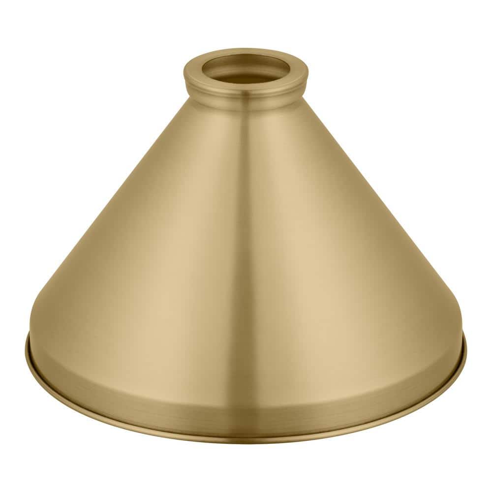 2-1/4 in. Brushed Gold Metal Cone Pendant Light Shade 861575 - The Home ...