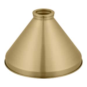 2-1/4 in. Brushed Gold Metal Cone Pendant Light Shade