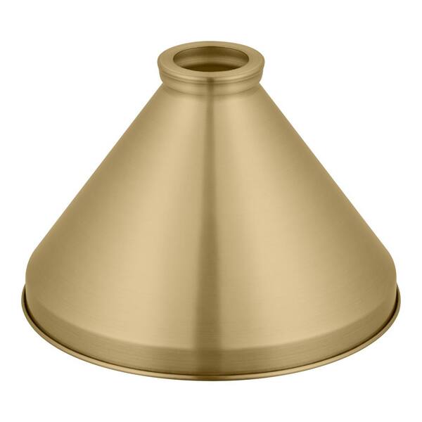 Unbranded 2-1/4 in. Brushed Gold Metal Cone Pendant Light Shade